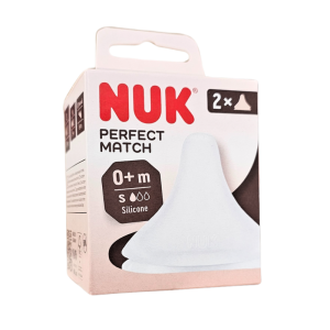 NUK PERFECT MATCH 2 TETINE EN SILICONE SOUPLE TAILLE S 0M+  pharmashop
