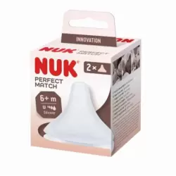 NUK PERFECT MATCH 2 TETINE EN SILICONE SOUPLE TAILLE M 6M+ PHARMASHOP