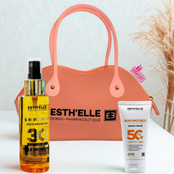 ESTHELLE SUN PROTECT HUILE BRONZANTE 100ML+SUN PROTECT ECRAN (AU CHOIX)+SAC A MAIN (OFFERT)