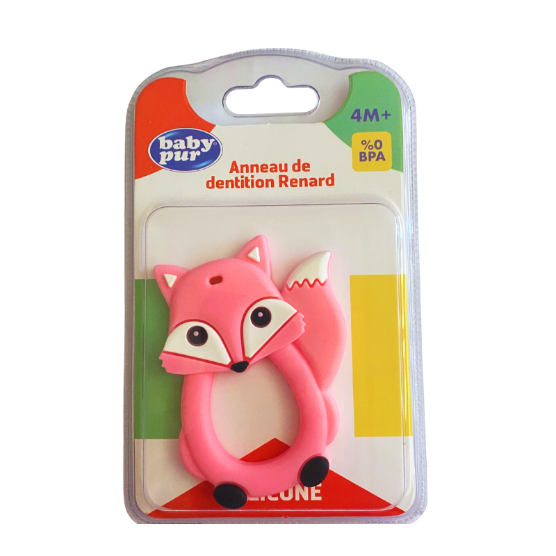 BABY PUR ANNEAU DE DENTITION RENARD 4M+ REF BD10177