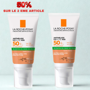 LA ROCHE POSAY ANTHELIOS UVMUNE 400 OIL CONTROL GEL CREME TEINTE SPF50+ 50ML(50% SUR LE 2EME) PHARMASHOP
