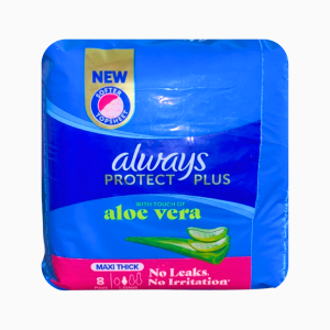 ALWAYS PROTECT PLUS ALOE VERA 8 SERVIETTES PHARMASHOP