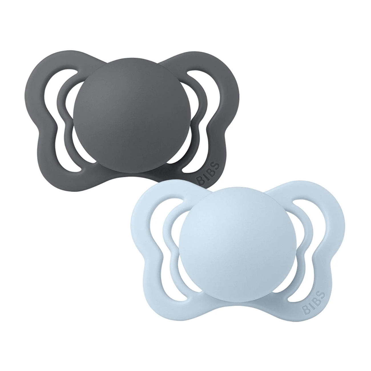 BIBS 02 SUCETTES NATURAL RUBBER IRON BABY BLUE SIZE1 0M+ | Tunisie