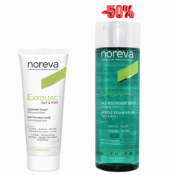 NOREVA CEXFOLIAC MAT & PORE 30ML+GEL MOUSSANT DOUX 200ML (-50%)