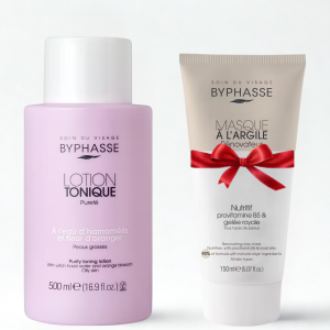 BYPHASSE LOTION TONIQUE PURETE A LEAU DHAMAMELIS ET FLEUR DORANGER 500ML+MASQUE A LARGILE RENOVATEUR 150ML (OFFERT) pharmashop