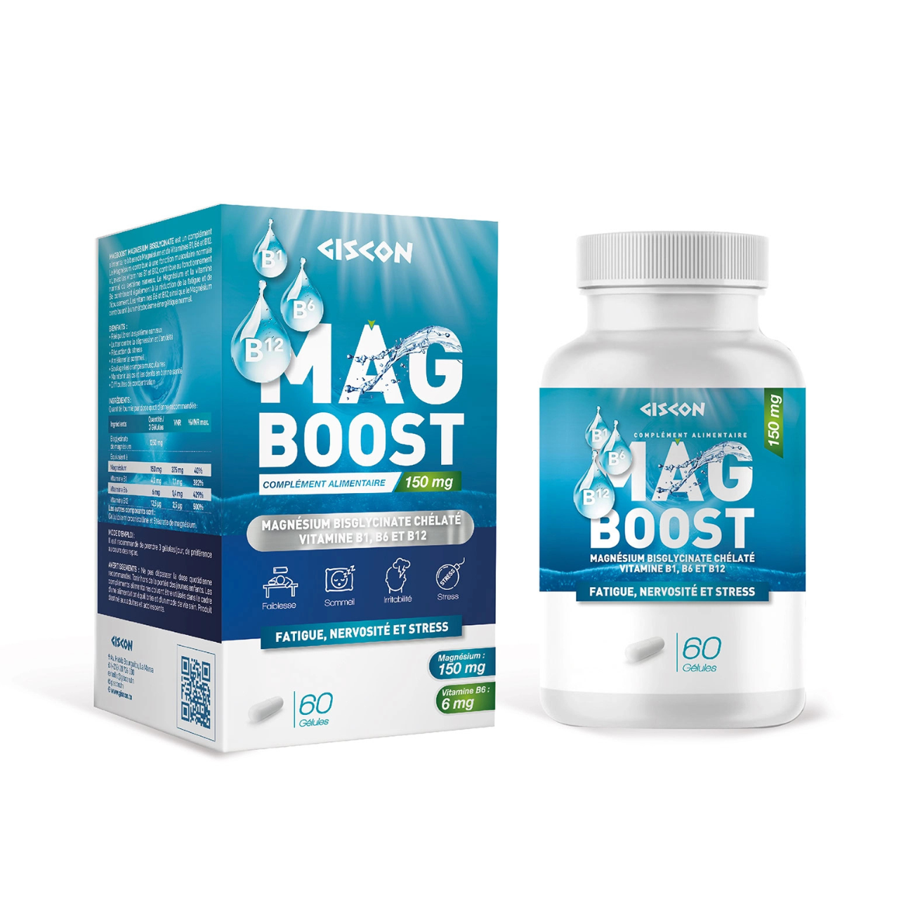 MAGBOOST MAGNESIUM BISGLYCINATE 60 GELULES pharmashop MAGBOOST MAGNESIUM BISGLYCINATE 60 GELULES pharmashop