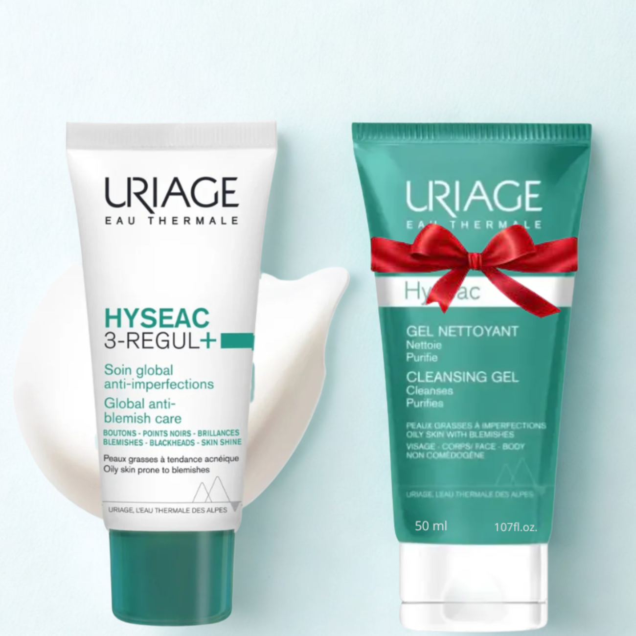 URIAGE HYSEAC 3 REGUL+ SOIN GLOBAL 40ML+HYSEAC GEL NETTOYANT 50ML (...