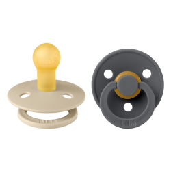 BIBS 2 SUCETTES PACIFIER VANILLA IRON SIZE 1 PHARMASHOP