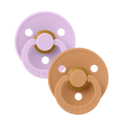 BIBS 2 SUCETTES COLOUR NATURAL RUBBER VIOLET SKY PUMPKIN...