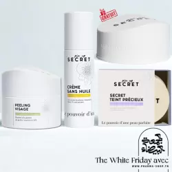 PIN UP SECRET SAVON MASQUE SUBLIMATEUR 110G+CREME SANS HUILE 50ML+PEELING VISAGE 50ML+BOITE SAVON (OFFERT) PHARMASHOP