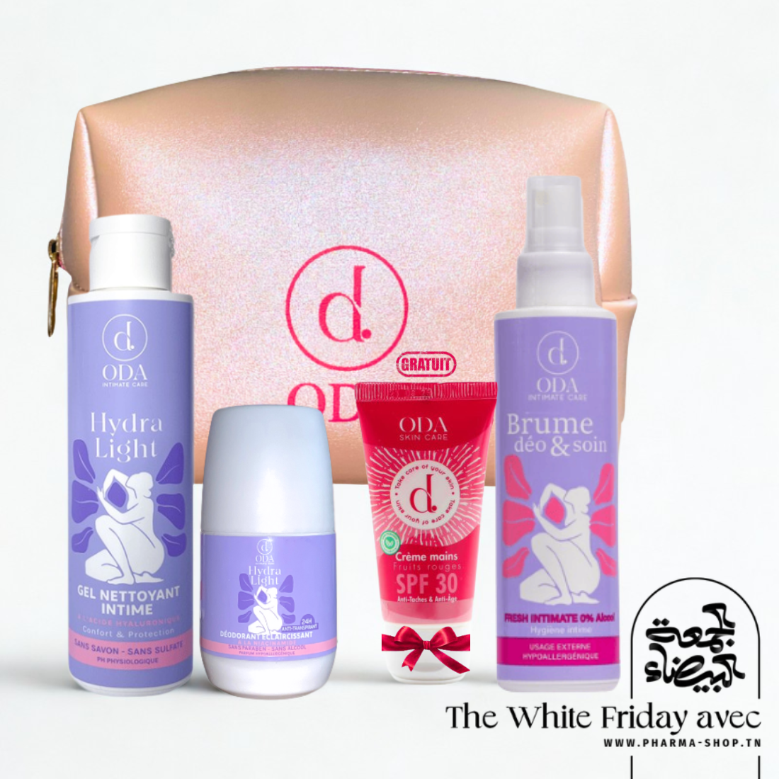 ODA TROUSSE GEL NETTOYANT INTIME+CREME MAINS FRUITS ROUGES SPF 30 50ML (OFFERT) PHARMASHOP