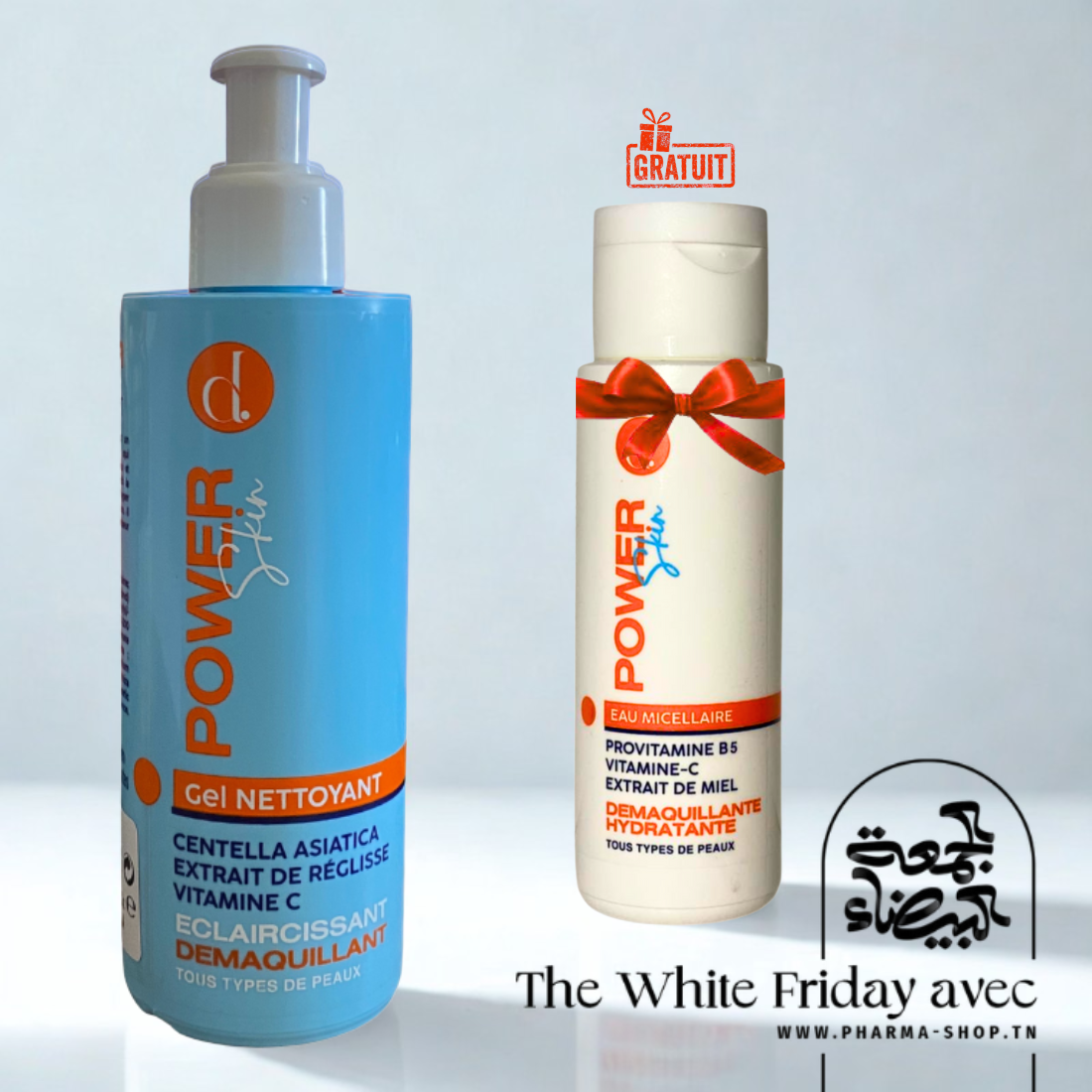 ODA POWER SKIN GEL NETTOYANT ECLAIRCISSANT 200ML+EAU MICELLAIRE VIT C 50ML(OFFERT) pharmashop