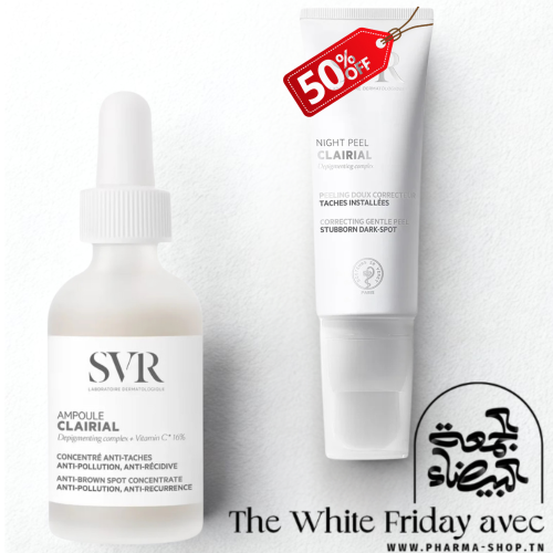 SVR CLAIRIAL AMPOULE CONCENTRE ANTI TACHES 30ML+CLAIRIAL NIGHT PEEL 50ML (-50%)