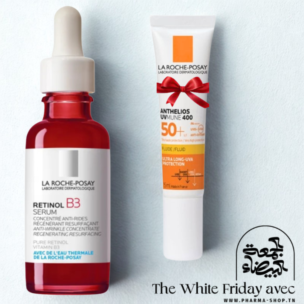 LA ROCHE POSAY RETINOL B3 SERUM ANTI RIDES 30ML+ANTHELIOS UVMUNE 400 FLUID INVISIBLE SPF50 15ML (OFFERT) PHARMASHOP