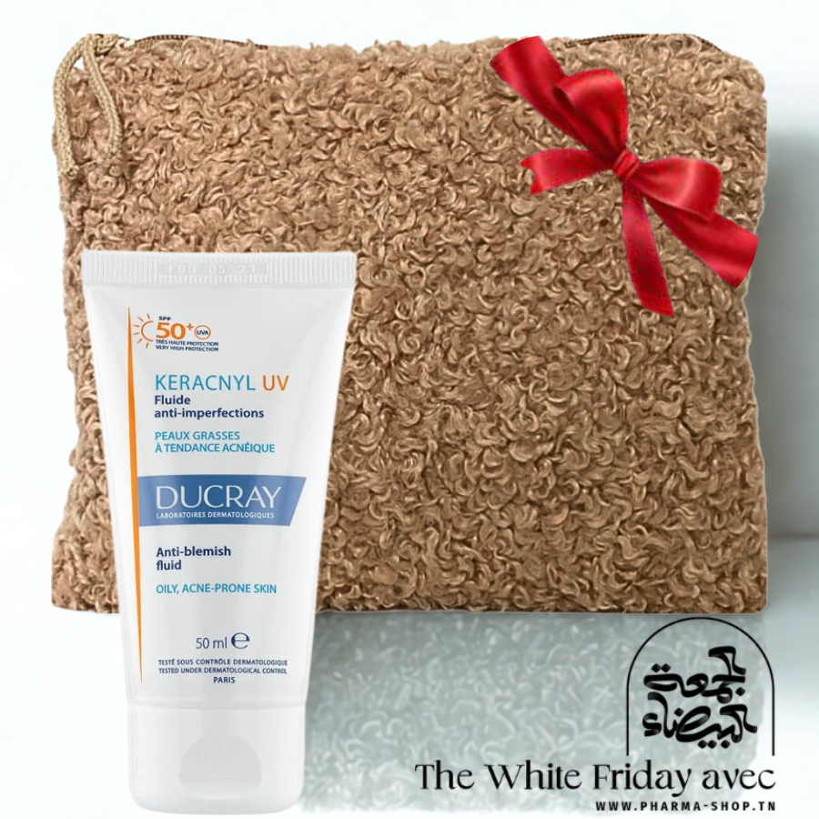 DUCRAY KERACNYL UV FLUIDE ANTI IMPERFECTIONS SPF50 50ML+TROUSSE FOURRURE DE MOUTON (OFFERT) pharmashop