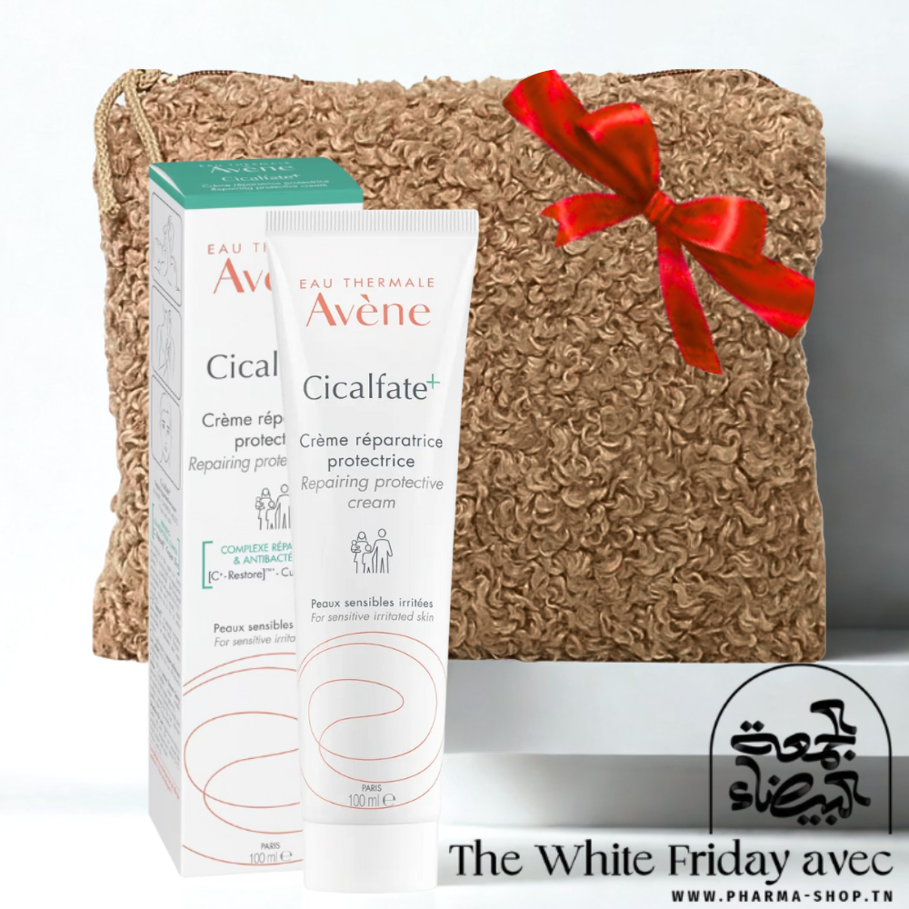 AVENE CICALFATE+ CREME REPARATRICE PROTECTRICE 100ML+TROUSSE FOURRURE DE MOUTON (OFFERT) PHARMASHOP