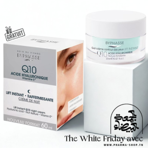 BYPHASSE GEL CREME LIFT INSTANT Q10 CONTOUR DES YEUX 20ML+CREME LIFT INSTANT Q10 SOIN DE NUIT 60ML (OFFERT) PHARMASHOP
