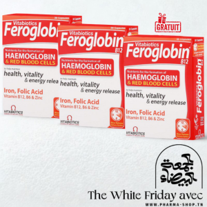 VITABIOTICS 2 FEROGLOBIN 30 CAPSULES+(1 BOITE OFFERT) PHARMASHOP