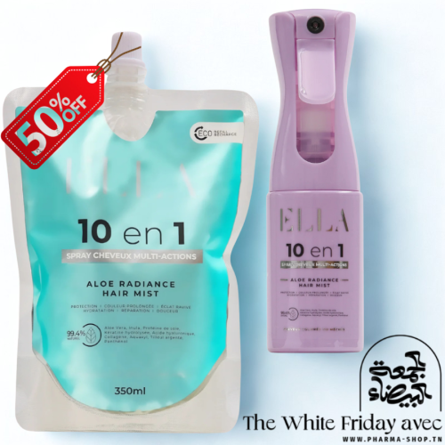ELLA ALOE RADIANCE HAIR MIST CHEVEUX COLORES MECHES 175ML+RECHARGE ALOE RADIANCE HAIR MIST 350ML (-50%)