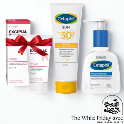 CETAPHIL SUN LIGHT GEL SPF50 100ML+ LOTION NETTOYANT PEAU GRASSE 236 ML+EXCIPIAL REPAIR 50ML (OFFERT)