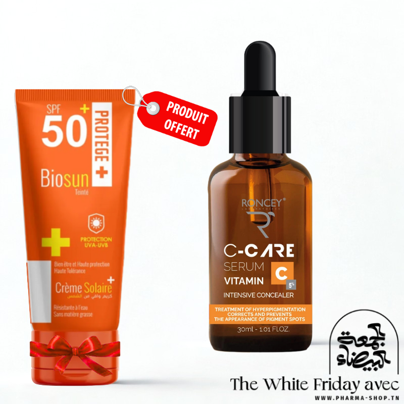 RONCEY SERUM VITAMINE C 5% 30ML+BIOSUN ECRAN 50ML AU CHOIX (OFFERT)...
