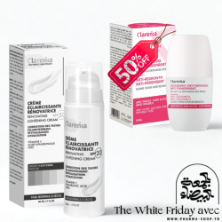 CLARENIA CREME ECLAIRCISSANTE RENOVATRICE SPF20 PNS 50ML+DEODORANT ANTI REPOUSSE ANTI TRANSPIRANT 50ML (-50%)
              data-full-size-image-url=