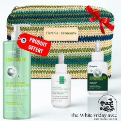 CLARENIA SEBOSAFE SERUM SALICILIQUE 30ML+SERUM ACIDE AZELAIQUE 30ML+GEL NETTOYANT 400ML (OFFERT)+TROUSSE (OFFERT) PHARMASHOP