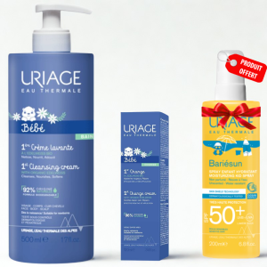 URIAGE BEBE 1ERE CREME LAVANTE 500ML+BEBE CREME DE CHANGE 100ML+BARIESUN SPRAY ENFANT HYDRATANT SPF50+ 200ML (OFFERT) PHARMASOP