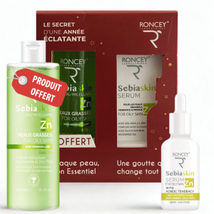 RONCEY COFFRET SEBIASKIN SERUM VISAGE ANTI ACNE 30ML+EAU MICELLAIRE PEAU GRASSE 250ML (OFFERT) PHARMASHOP