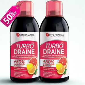 FORTE PHARMA TURBODRAINE MINCEUR AGRUMES 500ML+LE 2 EME (-50%) PHARMASHOP