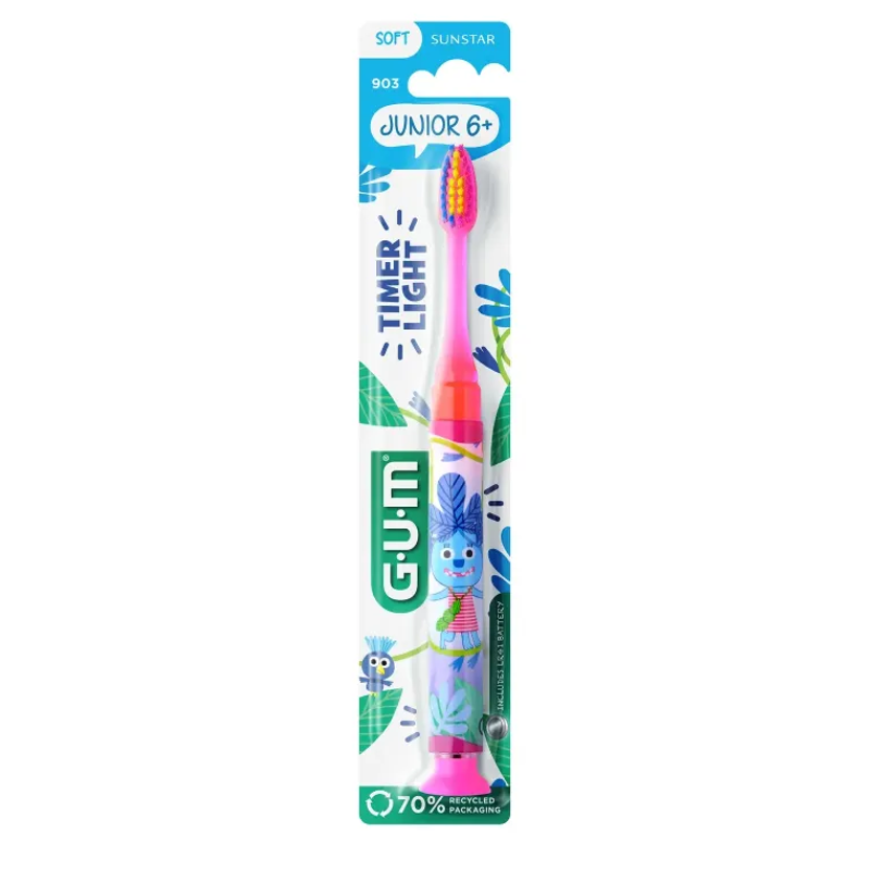 GUM JUNIOR BROSSE A DENT TIMER LIGHT 6 ANS+ 903 | Tunisie