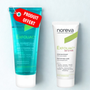 NOREVA COFFRET EXFOLIAC MAT&PORE SOIN MATIFIANT 30ML+GEL MOUSSANT DOUX 100ML (OFFERT) pharmashop