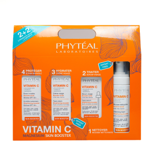PHYTEAL COFFRET VITAMINE C SERUM VISAGE+ECRAN INVISIBLE+(MOUSSE ET CREME GRATUITES) pharmashop