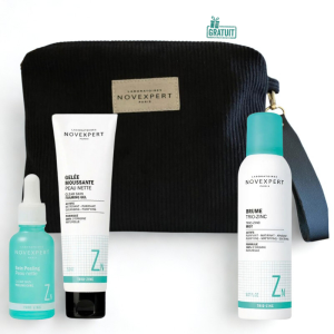 NOVEXPERT TROUSSE SOIN PEELING PEAU NETTE 30ML+GELEE MOUSSANTE 150G+BRUME TRIO ZINC 150ML PHARMASHOP