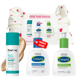 TROUSSE DAYLONG FACE SENSITIVE TEINTE SPF50+ FLUIDE+CETAPHIL LOTION HYDRATANTE+LOTION NETTOYANTE (OFFERT) PHARMASHOP