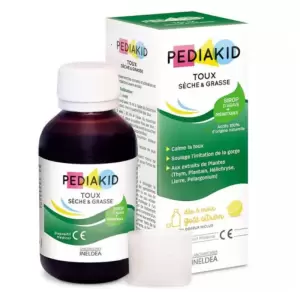 PEDIAKID TOUX SECHE ET GRASSE SIROP 125ML  PHARMASHOP