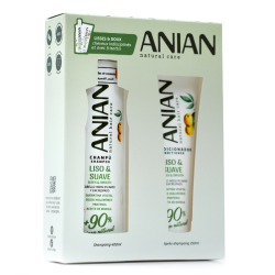 ANIAN COFFRET SHAMPOING LISSE ET DOUX HUILE DE MARULA 400ML+APRES SHAMPOOING 250ML
