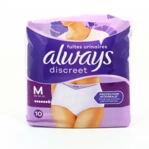 ALWAYS DISCRET TAILLE M PLUS 6 BOITE DE 9 CULOTTES pharmashop