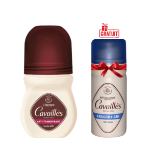 ROGE CAVAILLES DEO HOMME ANTI TRANSPIRANT CONTROLE 48H 50ML+DEO ABSORB+ EFFICACITE 48H SPRAY (OFFERT) PHARMASHOP