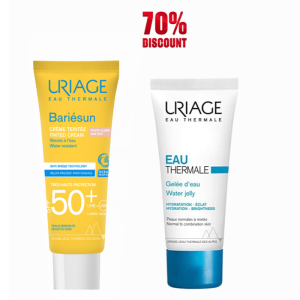 URIAGE EAU THERMALE GELEE D'EAU 40ML+BARIESUN CREME SOLAIRE TEINTEE CLAIRE SPF50+ 50ML (-70%) PHARMASHOP