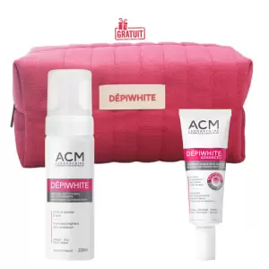 ACM DEPIWHITE MOUSSE NETTOYANTE ECLAIRCISSANTE 200ML+ADVANCED CREME DEPIGMENTANTE 40ML+TROUSSE ROSE FUCHSIA (OFFERT) PHARMASHOP
