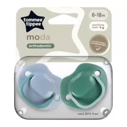 TOMMEE TIPPEE LOT DE 2 SUCETTES ORTHODONTIQUES 6-18M