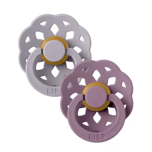 BIBS 02 SUCETTES BOHEME PACIFIER FOSSIL GREY MAUVE SIZE 2 6M+