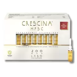 CRESCINA HFSC TRANSDERMIQUE REPOUSSE 200 HOMME 20 AMPOULES PHARMASHOP
