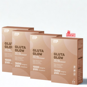 GLUTA GLOW 3 SUSPENSION BUVABLE ANTI AGE ECLAIRCISSANT 15 STICKS + ( LE 4 EME OFFERT ) pharmashop