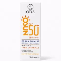ODA ECRAN SOLAIRE MINERAL WATERPROOF INVISIBLE SPF50+ 50ML