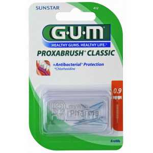 GUM BROSSETTES ULTRA FINE CYLINDRIQUE B/8 (412) PHARMASHOP
