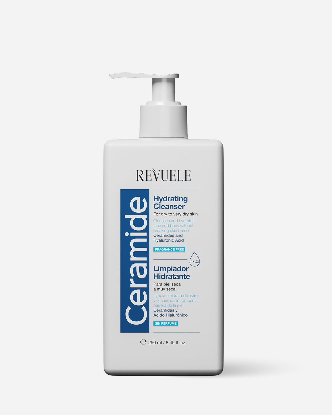 REVUELE CERAMIDE NETTOYANT HYDRATANT POUR PEAUX SECHES 250ML pharmashop