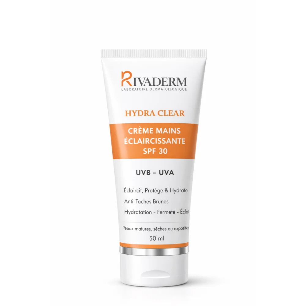 RIVADERM HYDRA CLEAR CREME MAINS ECLAIRCISSANTE SPF30 50ML