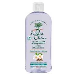 LE PETIT OLIVIER EAU MICELLAIRE DEMAQUILLANTE DETOX & ANTI POLLUTION FLEUR D'AMANDIER 400ML PHARMASHOP